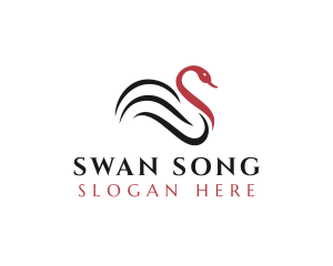 Swan Bird Duck logo design