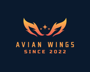 Fiery Phoenix Wings logo design