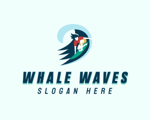 Ocean Wave Surfer logo design