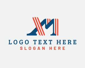Stripes - Startup Business Letter XM logo design