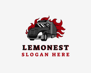 Flame Cargo Truck Logo