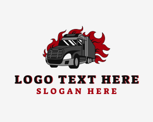 Flame Cargo Truck Logo