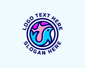 Team - Whale Aquarium Wildlife logo design