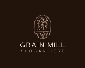 Wheat Mill Grain logo design