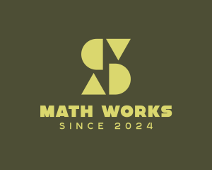 Math - Geometric Shape Letter S logo design