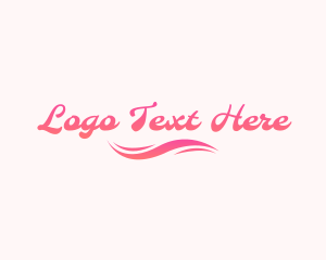 80s - Gradient Pink Wave Wordmark logo design