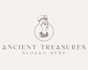 Egyptian Nerfertiti Bust logo design