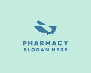 Medical Pharmacy Mortar logo design