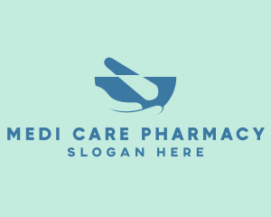 Medical Pharmacy Mortar logo design