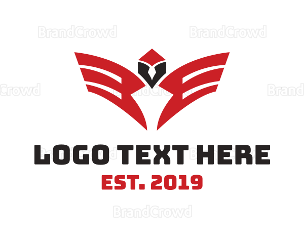 Red Woodpecker Wings Logo