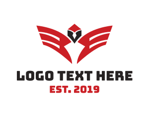 Logistics - Red Woodpecker Wings logo design