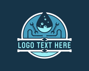 Maintenance - Water Droplet Plumber logo design