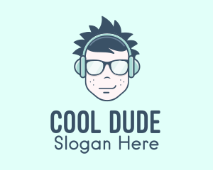 Dude - Teenage Music Streaming logo design