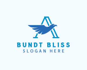 Bird Eagle Wings Letter A logo design