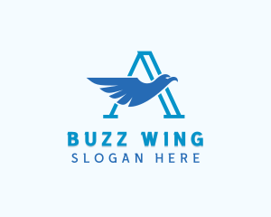 Bird Eagle Wings Letter A logo design
