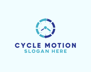 Blue Cycle Watch logo design