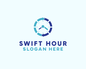 Hour - Blue Cycle Watch logo design