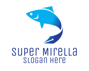 Sea - Fish Pen Academic logo design