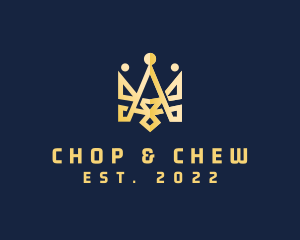 Upscale - Golden Emperor Crown logo design
