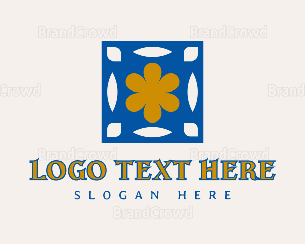 Mediterranean Floral Tile Logo
