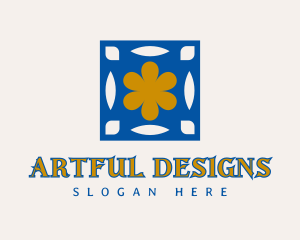 Mediterranean Floral Tile logo design