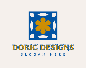 Mediterranean Floral Tile logo design