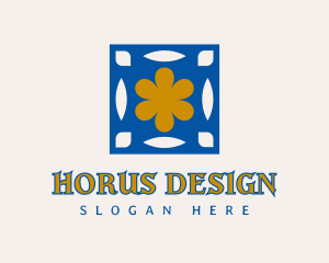 Mediterranean Floral Tile logo design