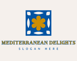 Mediterranean - Mediterranean Floral Tile logo design