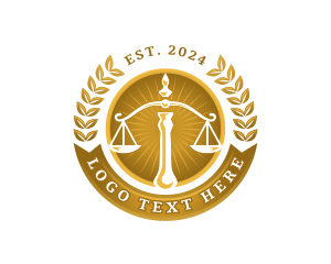 Judge - Justice Law Scale logo design