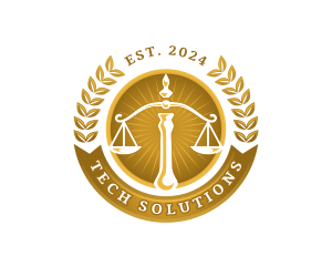 Scale Of Justice - Justice Law Scale logo design