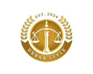 Judiciary - Justice Law Scale logo design