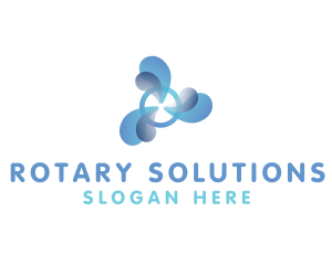 Rotary - Cooling Bubble Fan logo design