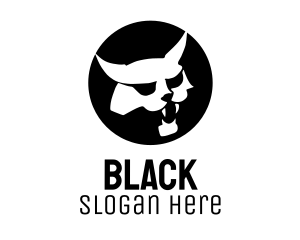 Black Wild Bobcat logo design
