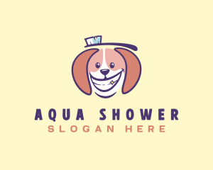 Shower - Beagle Dog Dental logo design