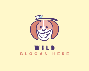 Cute - Beagle Dog Dental logo design