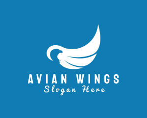 Minimalist Eagle Wings logo design