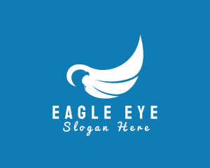 Minimalist Eagle Wings logo design