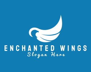 Minimalist Eagle Wings logo design