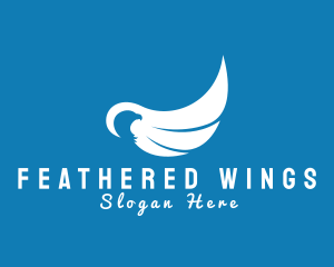 Minimalist Eagle Wings logo design