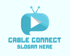 Cable - Blue Video Player logo design