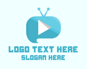 Blue Video Player Logo