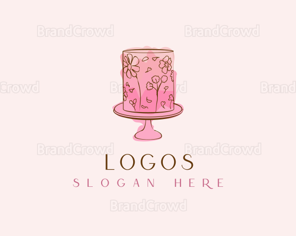 Floral Cake Bake Logo