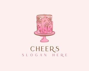 Floral Cake Bake Logo
