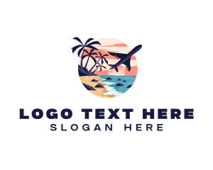 Tropical - Beach Vacation Travel Agency logo design