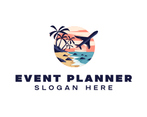 Beach Vacation Travel Agency Logo