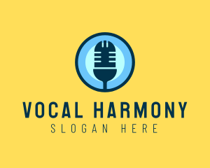 Voice - Multimedia Broadcast Microphone logo design