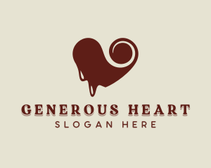 Heart Chocolate Candy logo design