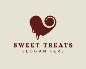 Confection - Heart Chocolate Candy logo design