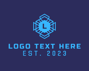 Cyberspace - Geometric Tech Software logo design