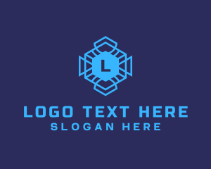 Expert - Geometric Tech Software logo design